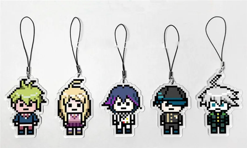 Брелок с аниме Danganronpa V3: Killing Harmony Kokichi Oma Ki bo Shuichi Pixel мультяшный брелок для косплея