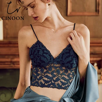 

CINOON Fashion Women Bralette Bra Hot Sell Stylish Sexy Women's Lingerie Lace Flower Hollow Out Solid Vest Femme Sexy Underwear