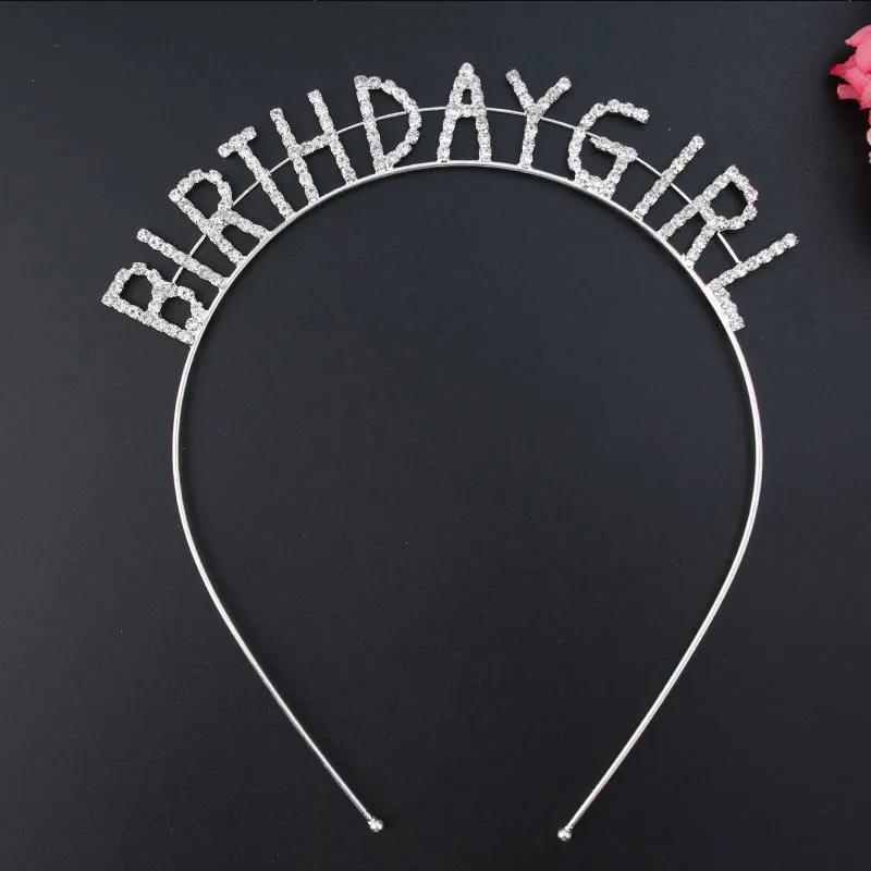 Женская корона на день рождения тиара повязка голову серебряная для вечеринки в