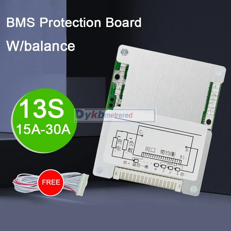 DYKB 13S 48V 30A 25A 20A 15A Li-ion lithium battery protection board BMS W/ balance 18650 Liion lipo 7S 4S 12V 24V 10S 36V KUT 