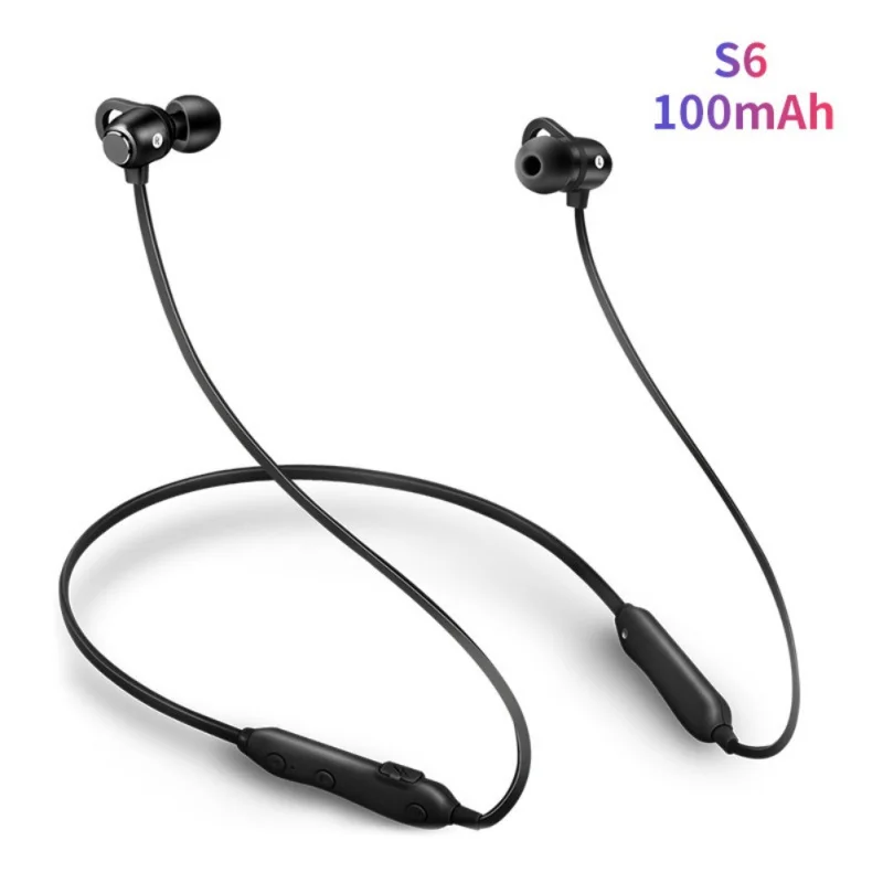 S6 наушники-вкладыши для Bluetooth V5.0, беспроводная bluetooth-гарнитура, bluetooth-гарнитура для спортивной одежды
