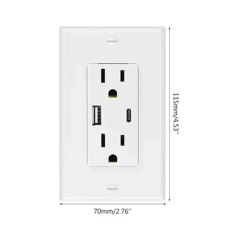 Штепсельная розетка стандарта США usb type A type C зарядное устройство адаптер питания дуплексные розетки