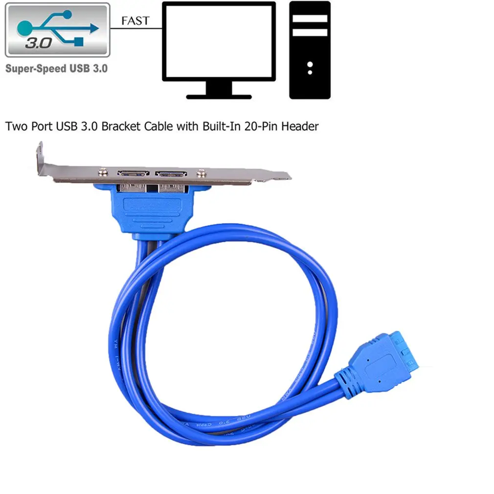 USB3.0 задняя панель расширения кронштейн к 20Pin коннектор кабель адаптер материнской платы защита окружающей среды провода разъемы