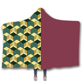 

Plaid Hooded Blanket 3D Printed Plush For Adults Childs Sherpa Fleece Hoodie Blanket Microfiber Wearable Blanket For Home Sofa