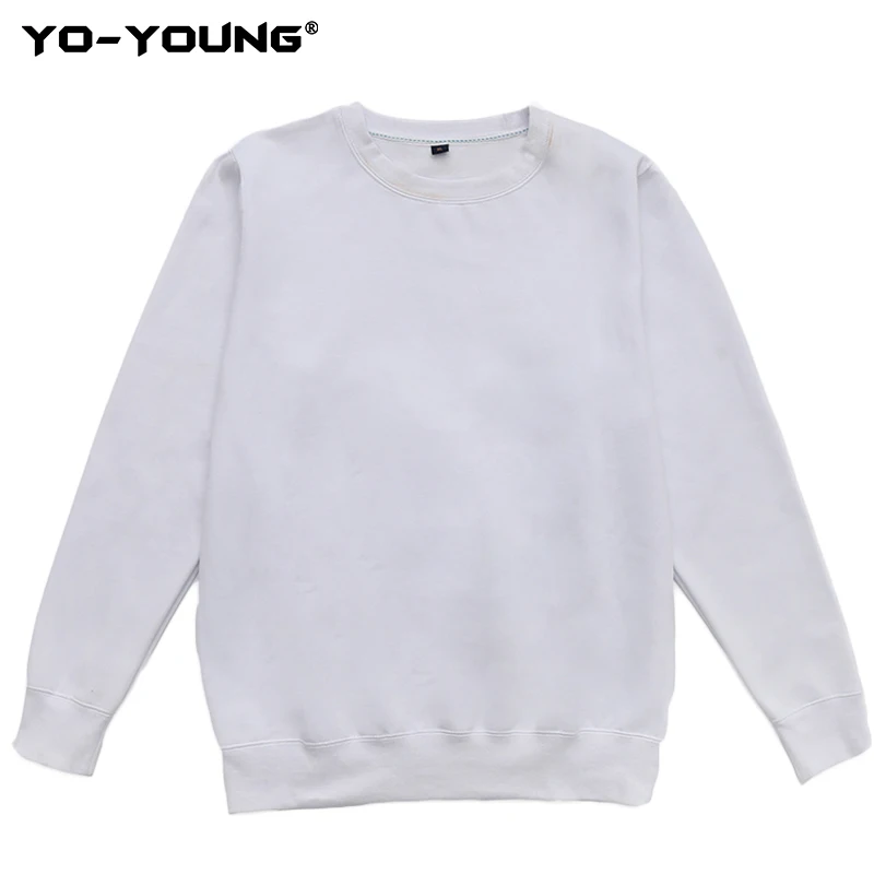 White Sweatshirt Yo-Young толстовки с капюшоном Unise индивидуальный принт-логотип с буквами брендовая качественная Толстовка флисовый Свитшот внутри - Цвет: White Sweatshirt