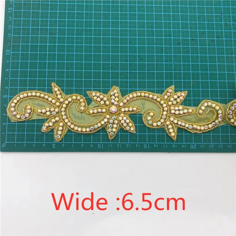 5 ярдов орнамент из кристаллов Стразы горячей фиксации Лента с s железные