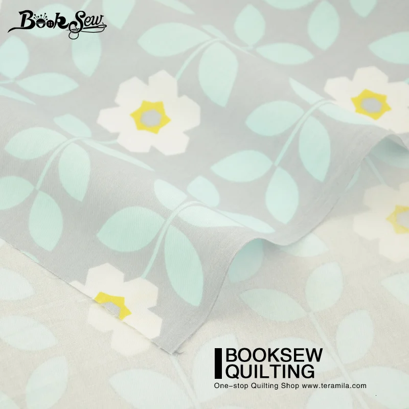 Booksew Telas тканевый измеритель ткани куклы подсолнух Дизайн серый хлопок саржа ткань лоскутное шитье набор ремесел