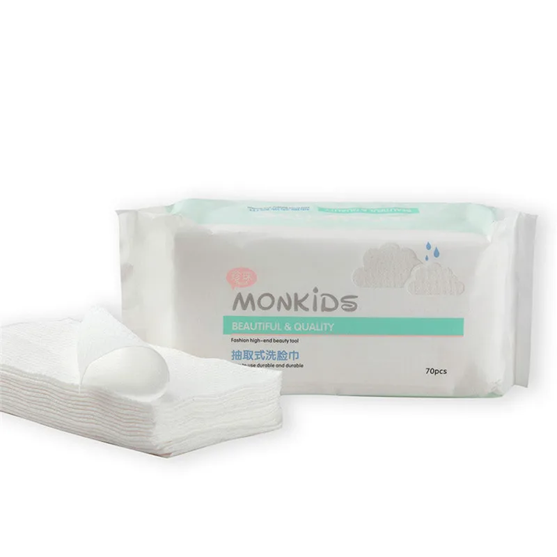 Мягкий ватный тампон 70 шт. вытягивающийся для лица удаления макияжа очищающий