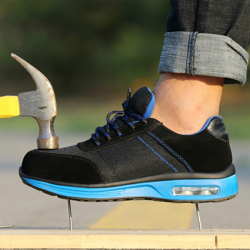 

Мужские повседневные безопасные рабочие кроссовки, большие размеры, защитная обувь, воздушная подушка, стальные чехлы на носок, рабочая обувь, защитные ботинки, защитная обувь