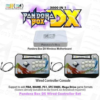 

Pandora Box DX Wired 2 players Arcade Controller Set Plug and Play 3000 in 1 arcade game save game have 3D tekken Mortal Kombat