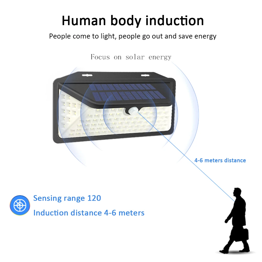 102LED солнечные светильники для украшения сада Открытый Солнечный свет водонепроницаемый зондирующий настенный светильник уличная лампа для сада светильник «Алмаз» XNC