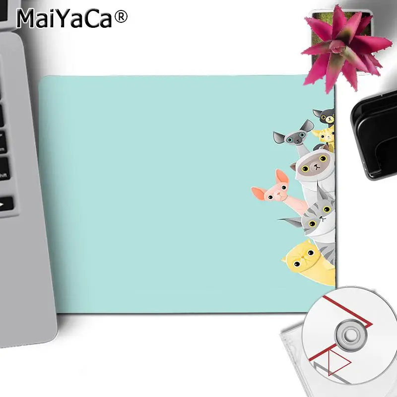MaiYaCa Новое поступление милые Мультяшные Животные Собака Кошка компьютерные игровые коврики для мыши простой дизайн скоростной коврик для игровой оптической мыши