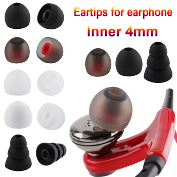 

1 Pair 2020 Hot Silicone 4MM Replacement In-ear Earphone Earbuds Ear tips Cover Cap soft Rubber Universal Replacement Ear Tips
