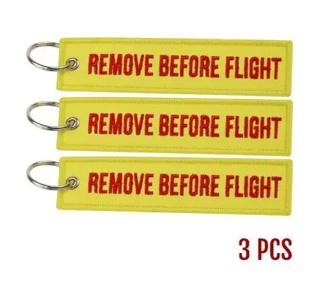 MELIFE восхождение remove Before Flight цепочка для ключей ярлык безопасности вышивка куртка пилота, брелки для ключей для авиации подарки спортивные этикетка лейбл, 3 предмета в комплекте - Цвет: 5