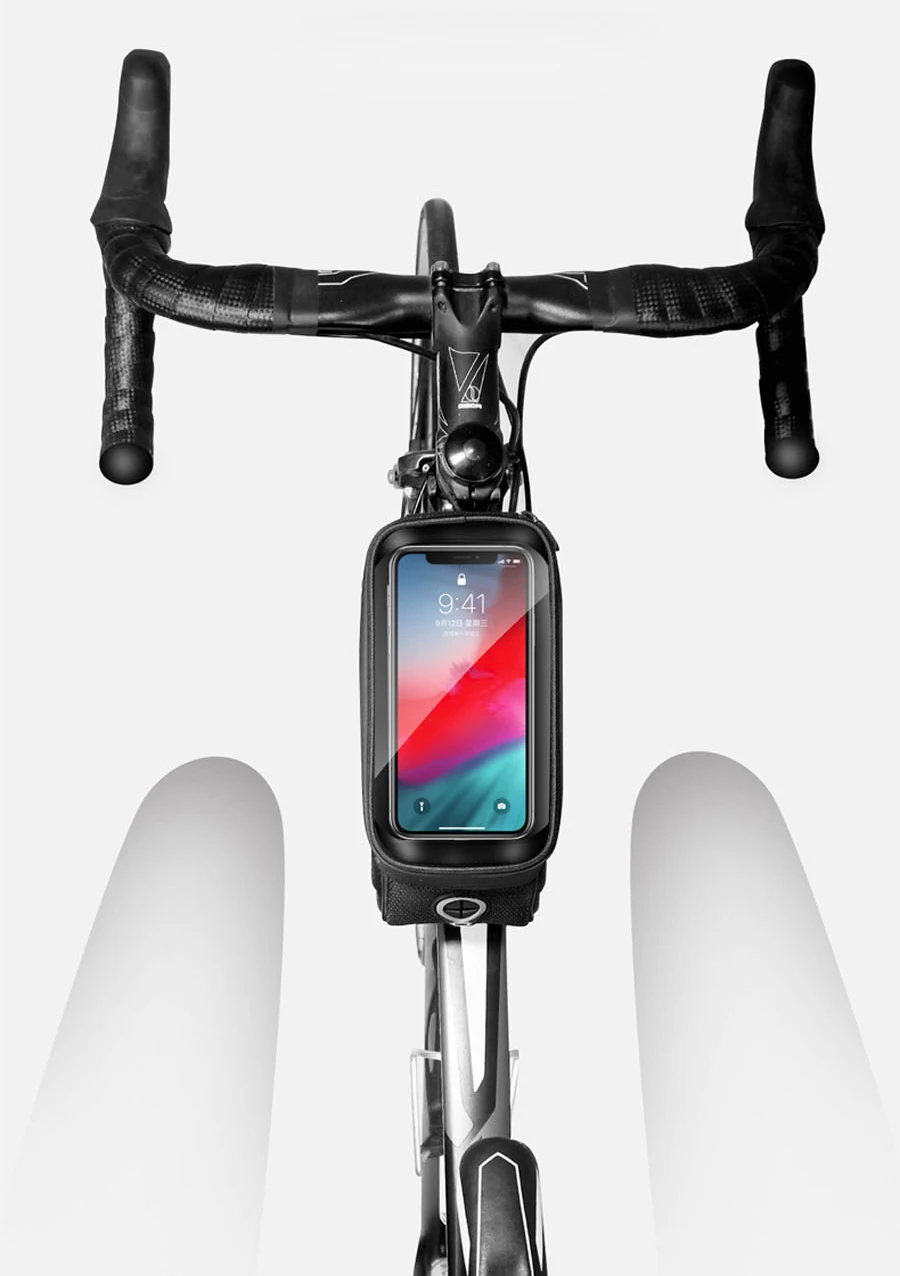 NEWBOLER 6.5in велосипедные сумки передняя рама для горного велосипеда велосипедная сумка водонепроницаемый сенсорный экран верхняя трубка Мобильный телефон сумка для велосипедных аксессуаров