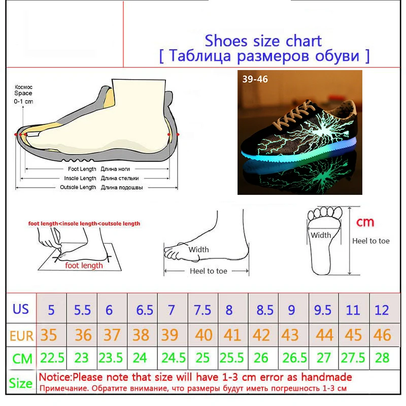 Модные кроссовки; Открытый Для мужчин; повседневная обувь; пара нескользящая подошва устойчивая к Lightning теннис Светящаяся обувь