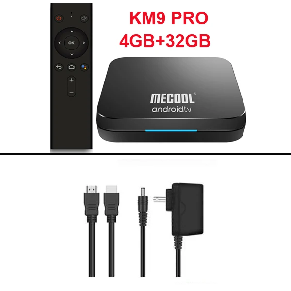 KM9pro 4G32G Google Сертифицированный MECOOL KM3 Smart Android 9,0 tv Box Amlogic S905x2 Четырехъядерный 4 ГБ/64 ГБ 4 ГБ/128 ГБ 2,4G 5G Wifi Netflix Youtube - Цвет: KM9pro 4G32G