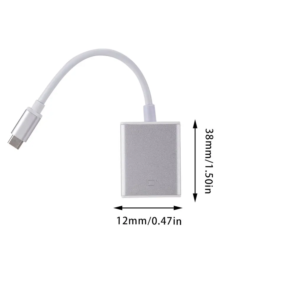 USB 3,1 type C USB-Cale мужчин и женщин VGA адаптер кабель конвертер для Macbook ПК ноутбук