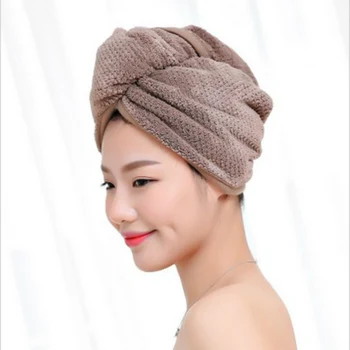 

Women Bathroom Super Absorbent Quick-drying Thicker microfiber Bath Towel Hair Dry Cap Salon Towel 23*60cm 1PC