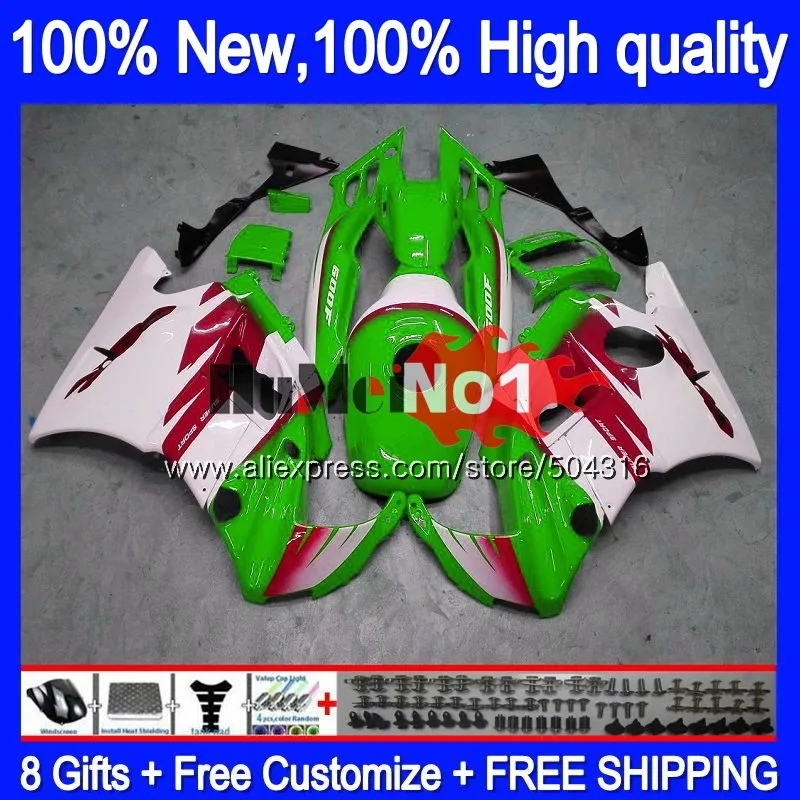 Майка для HONDA CBR600FS CBR600 F3 FS 1995 1996 тела 2MC. 268 CBR 600CC 600F3 600 F3 CC для детей ростом 95-96 CBR600F3 95 96 зеленого и белого цветов обтекатель