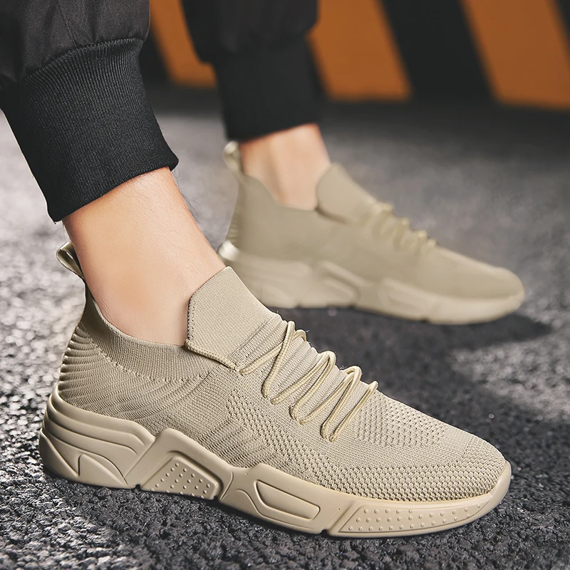 

Fashion Sports Shoes Lightweight Ventilate Elastic Knitting Shoes Breathable Refreshing City Running Sneaker For Man *801110