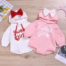 Todder/Детский свитер с надписью «кролик» для маленьких девочек и мальчиков топы, пуловер, пуловер Натуральная Детская одежда Комбинезоны с длинными рукавами из хлопка для новорожденных