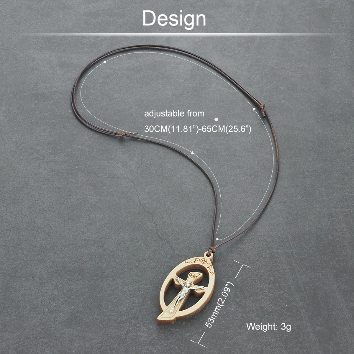 Цепочка с подвеской в виде распятия Иисуса для церкви католические полые