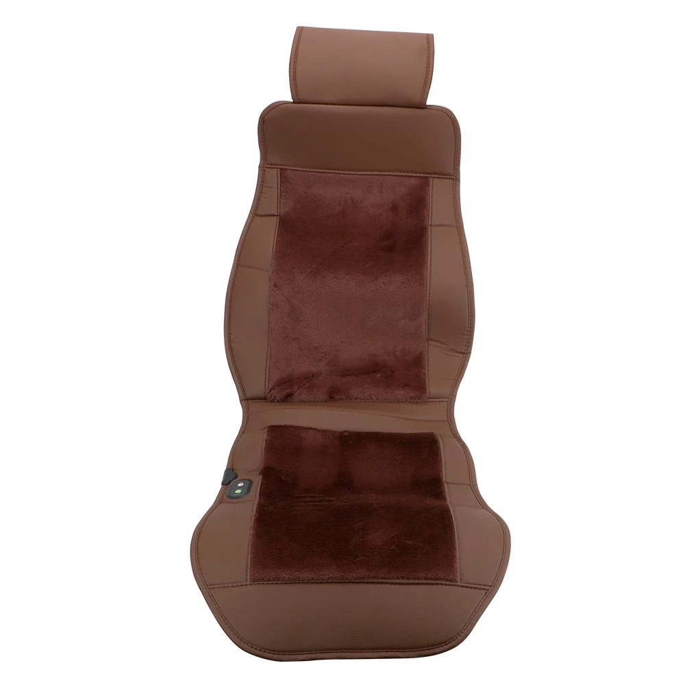 Brown 1Set LEEPEE универсальная подушка для сиденья автомобиля, подогреватель, защита для сиденья, зимняя поставка, электроподогревом, чехлы для сидений автомобиля, DC 12 В - Название цвета: Brown 1Set