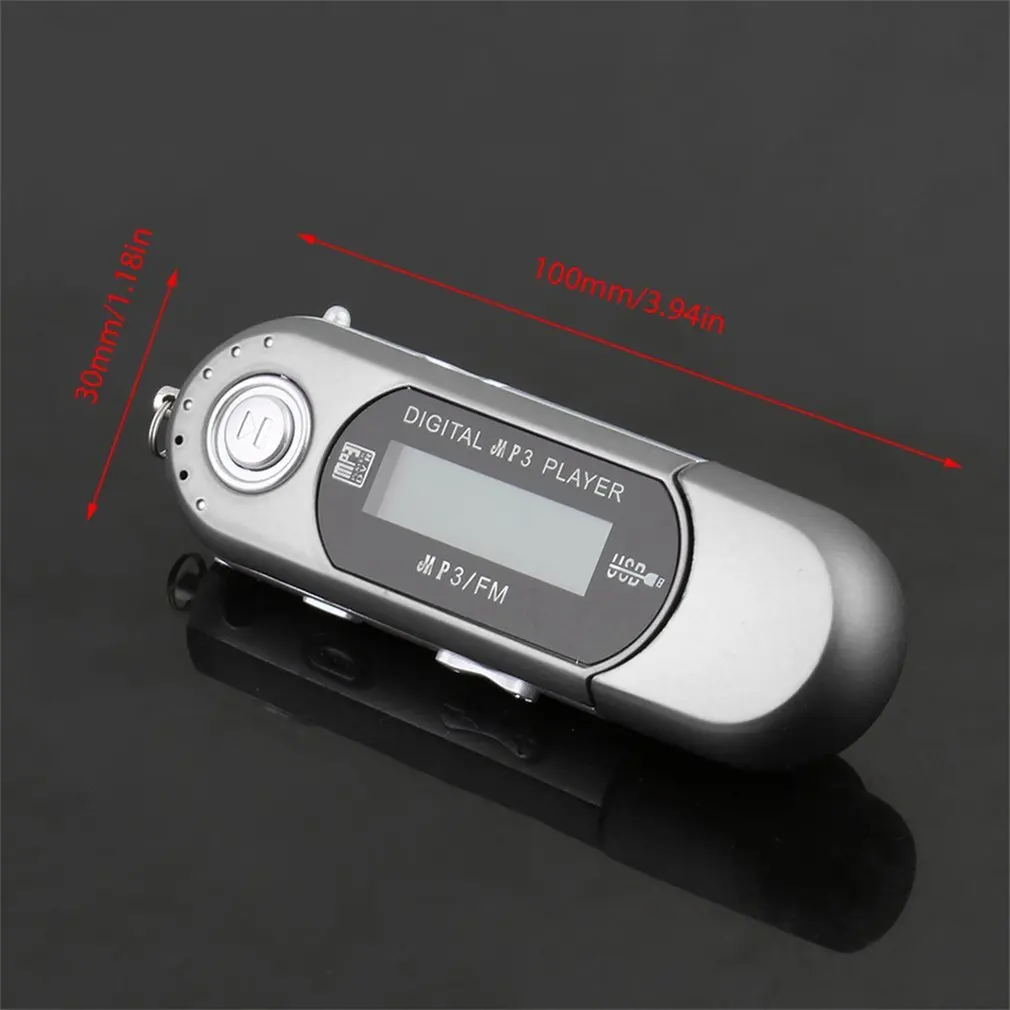 Mini USB 2.0 Flash Drive High Speed Transfer LCD Display MP3 Music Player Backlight on LCD Providing Clear Display 3 Colors