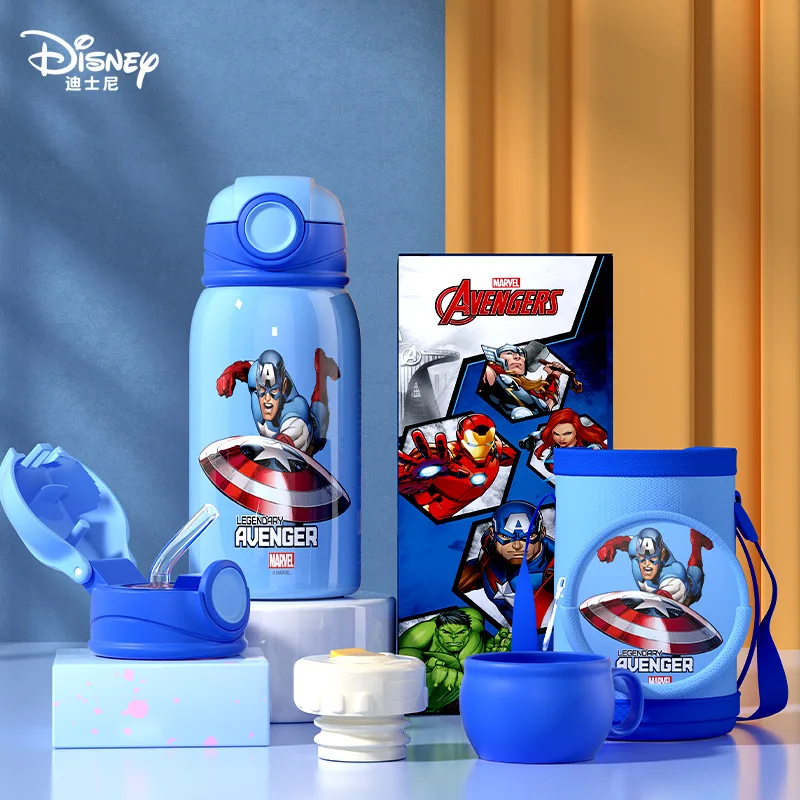 

Disney new children's pocket thermos cup straw student 316 stainless steel dual-purpose cup large capacity portable
