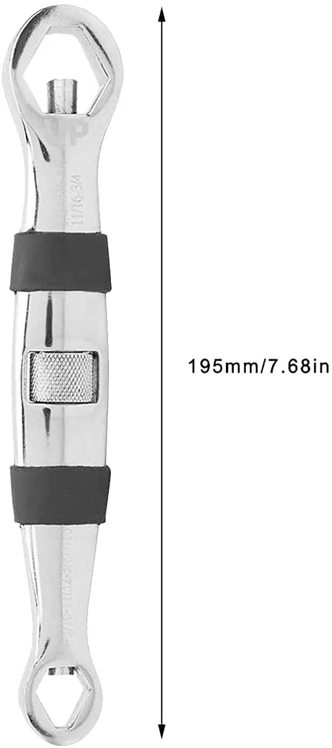 23-IN-1 Adjustable Universal Wrench Multi Functional Flexible Type Pocket Wrench 1/4-inch to 3/4-inch, 7mm to 19mm
