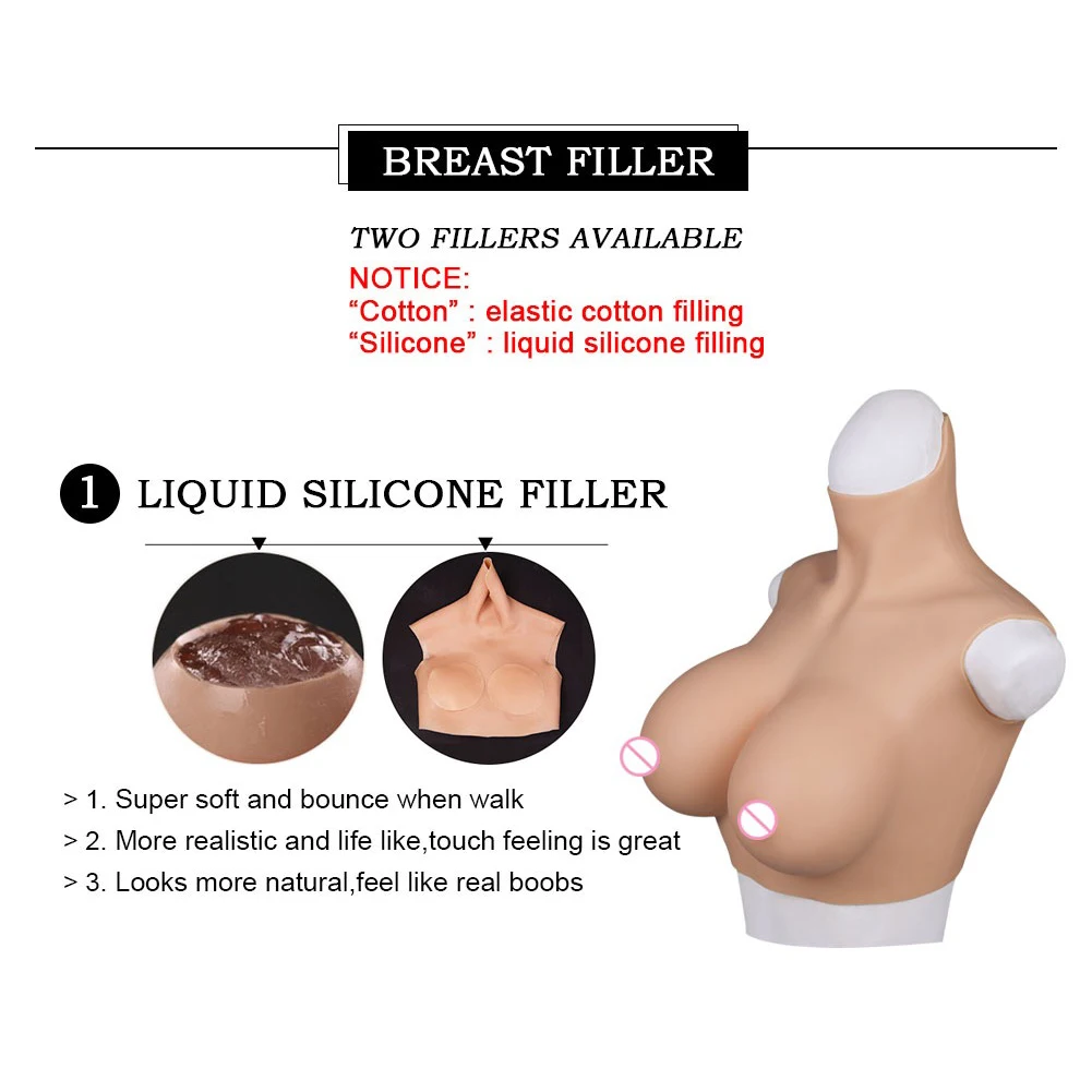 Dokier Silicone Breast Forms Fake Huge Boobs for Mastectomy Crossdresser Transvestite Sissy Drag Queen Cosplay Chest Shemale