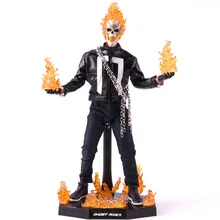 Marvel Ghost Rider TMS 005 фигурка горячие игрушки агенты Щ. И. Т. Д. ПВХ Коллекционная модель игрушки светодиодный светильник