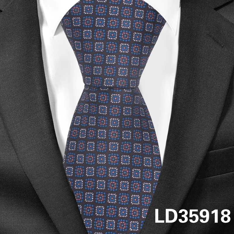 LD35918 Модный принт шеи галстуки для мужчин женщин полиэстер цветочный шейный платок для деловые свадебные костюмы Тонкий галстук изящный мужской галстук Gravatas - Цвет: LD35918