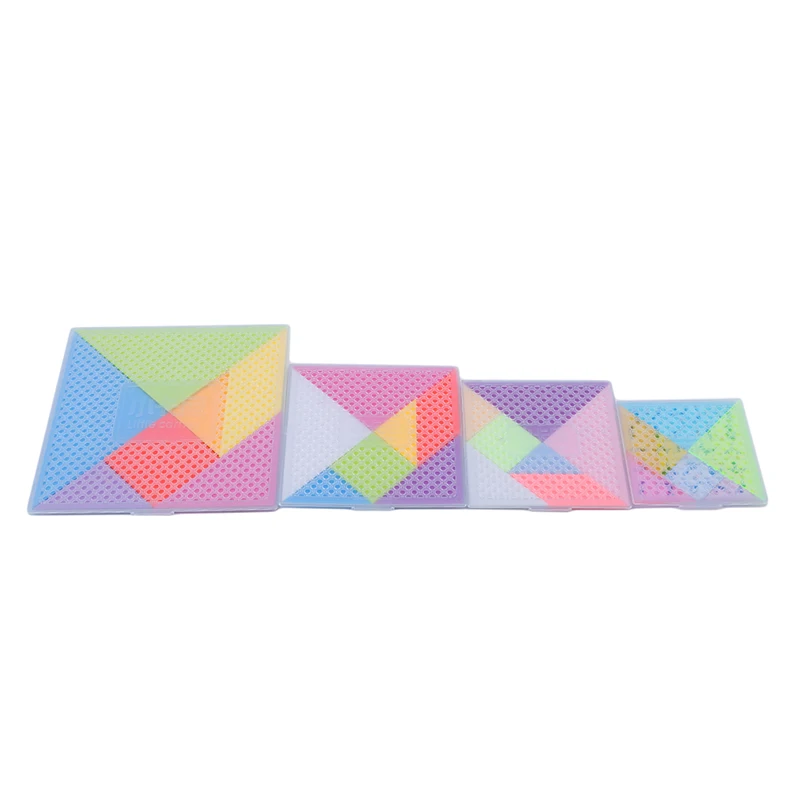Стиль 10*10 см головоломка для детей цвета радуги пластик Tangram DIY головоломка для детей обучающая игрушка