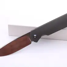 Smke ножи Shamwari Передняя Флиппер складной нож 3,5 ”M390 лезвие гладкая пескоструйная титановая ручка выживания тактический нож