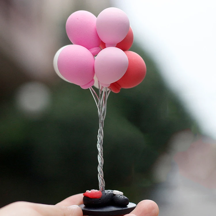 Cartoon color soft clay advertising balloon decoration car accessories to for girls Car decoration instrument auto accessories