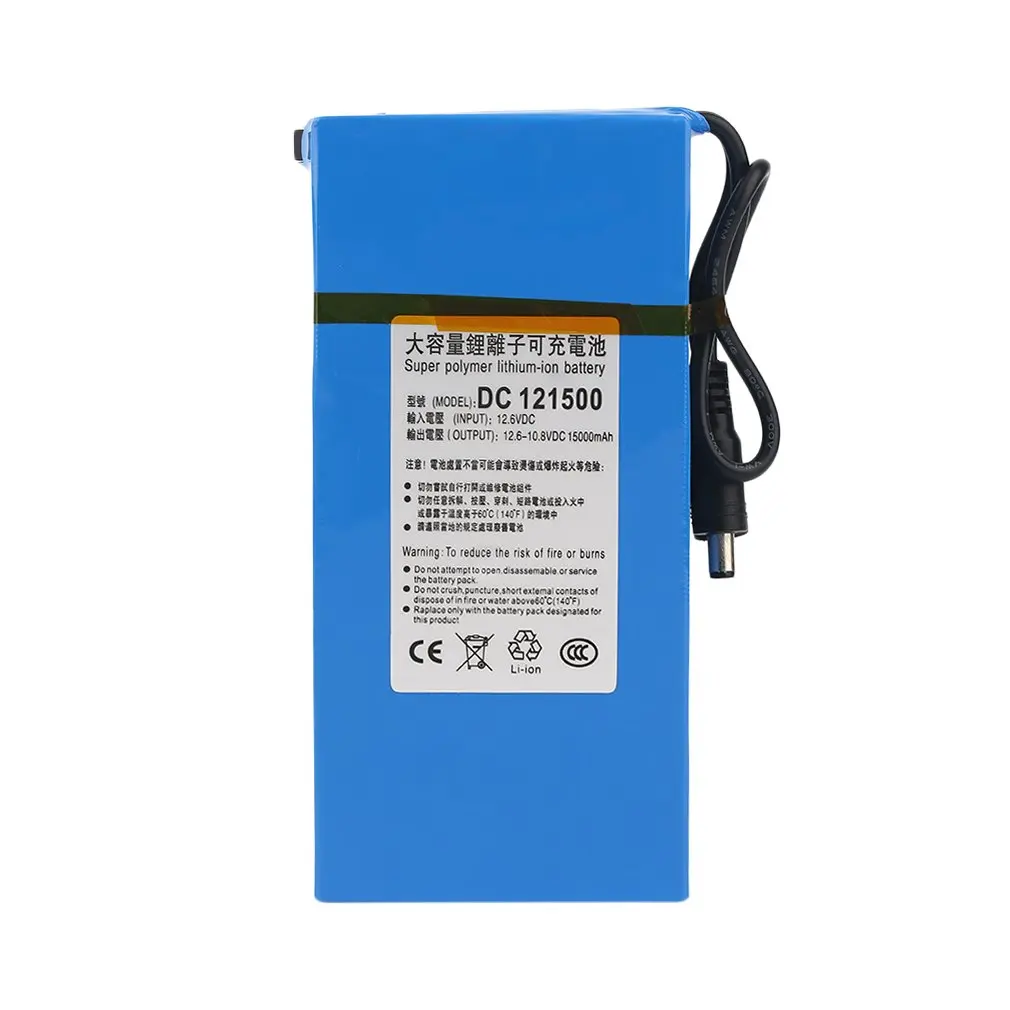 Without Plus DC12V супер емкость 15000MAH мощные аккумуляторные литий-ионные батареи резервного копирования литий-ионная батарея для камера видеонаблюдения беспроводная передатчик - Цвет: Without Plus