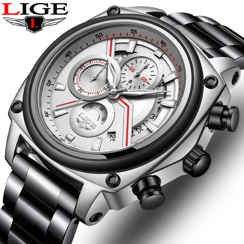 

New LIGE 9891 Mens Watches Top Brand Luxury Men Military Sport Wristwatch Men's Trend Quartz Watch erkek saat Relogio Masculino