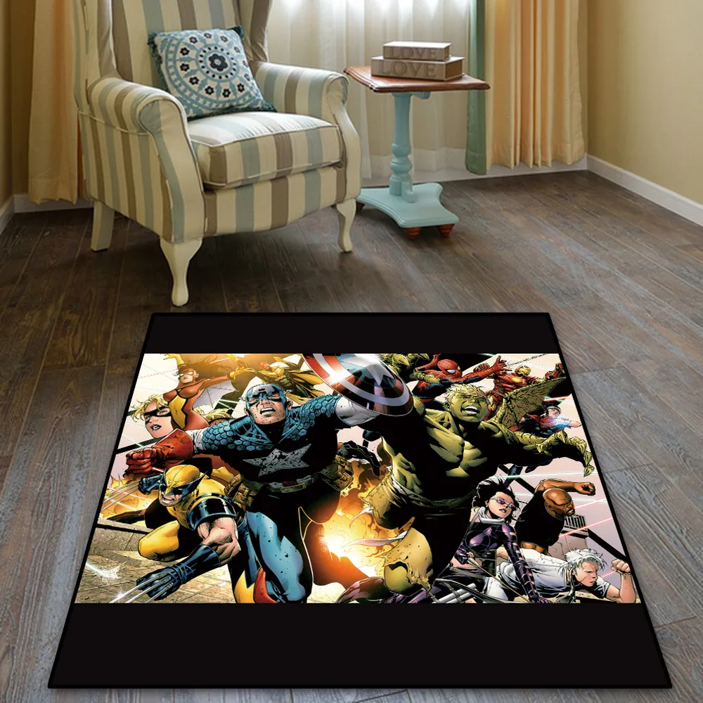 Marvel Comics, напольный коврик, коврик, Квадратный Ковер, для спальни, кухни, гостиной, нескользящий коврик - Цвет: Style 16