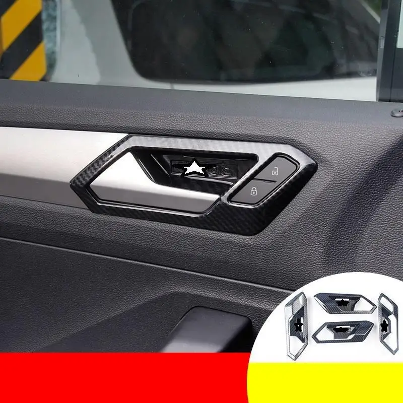 Automovil Автомобильная дверная ручка система управления чашки шестерни интерьер стикер полосы украшения молдинги 18 19 для Volkswagen T-ROC - Название цвета: Number 4