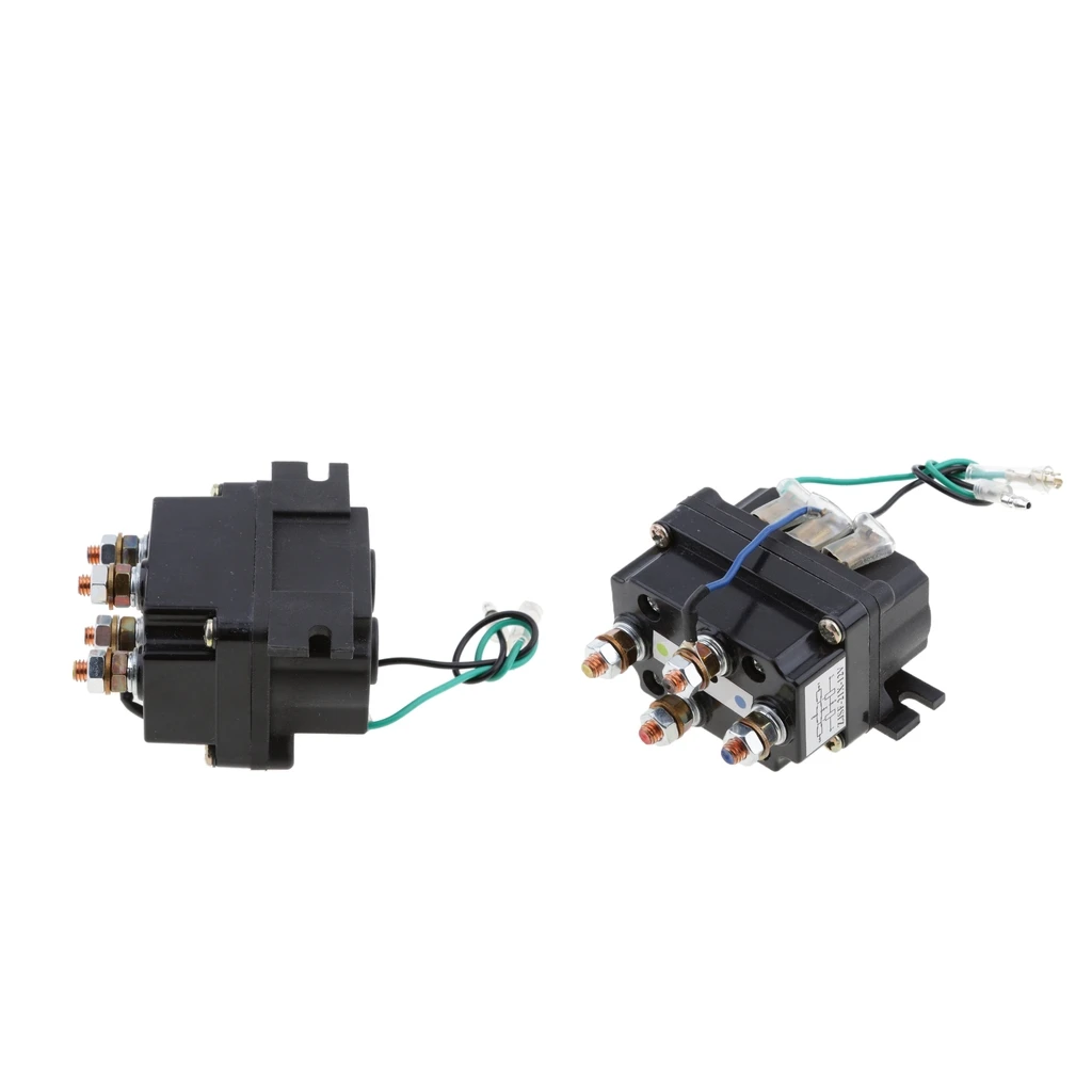 2 Packs 12V Solenoid Relay Contactor Winch Rocker Switch Thumb Truck ATV UTV