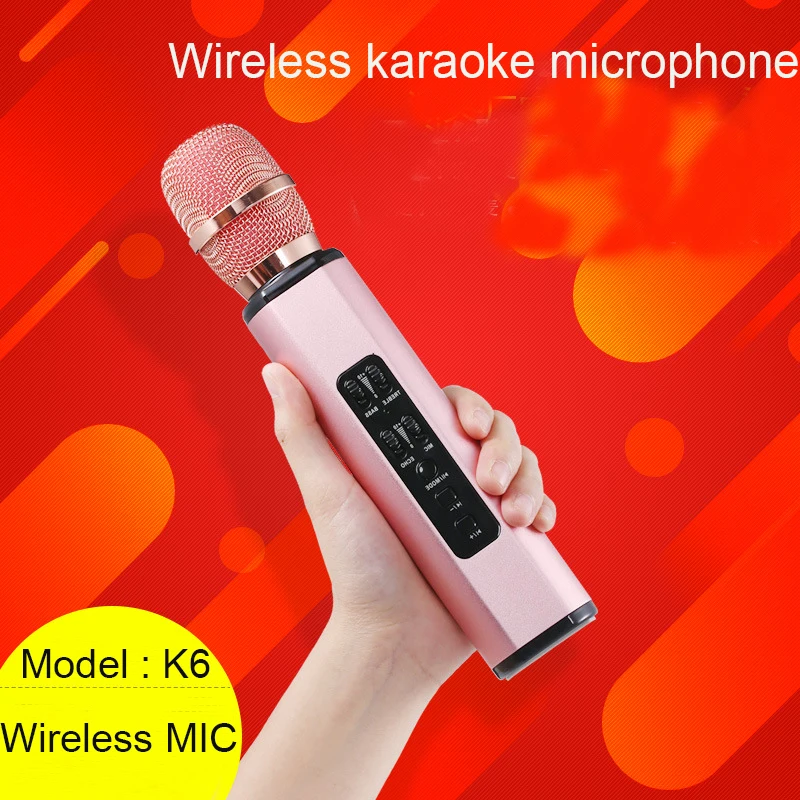 Metel беспроводной микрофон Bluetooth Караоке Поддержка TF Многофункциональный двойной динамик Портативный конденсаторный микрофон для записи музыки