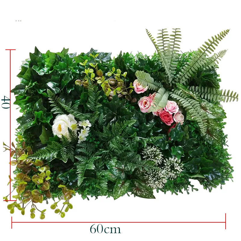 Зеленые пластиковые настенные панели для растений искусственные травяные