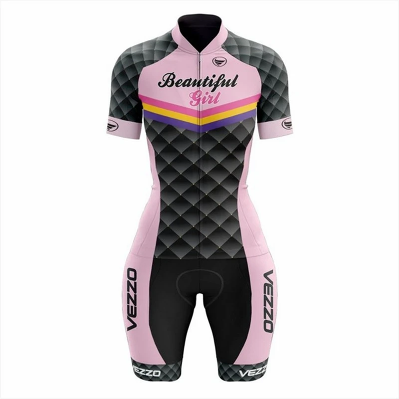 suits VEZZO женский командный велосипедный костюм летняя быстросохнущая дышащая Спортивная одежда для верховой езды uci Велоспорт - Цвет: suits