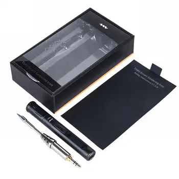 

TS80 Mini Portable Digital Electric Soldering Iron Adjustable Temperature Type C TS-B02 D25 Solder Tip QC3.0 Quick Charger Kit