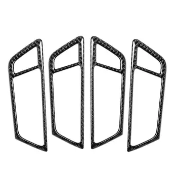 

4pcs Interior Mouldings for Audi Q5 2010-2018 SQ5 2013-2017 Carbon Fiber Door Handle Strip Trim Stickers Decorative Supplies