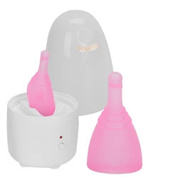 Menstrual Cup Set Silicone Leak-Proof Reusable Feminine Hygiene Menstrual Soft Cups Health Care Foldable Original Cleaning Brush