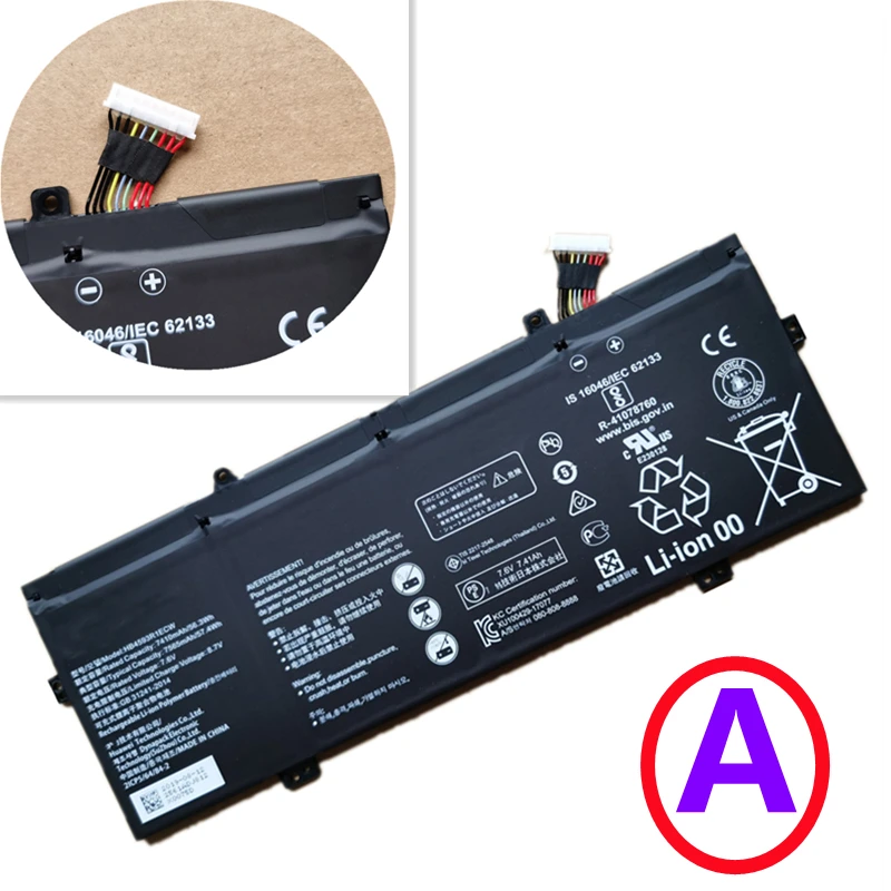Bateria para Huawei Magicbook Matebook x Pro 53010caj Klvl Wfh9 Wxx9-pcb Machd Wfe9 Mach W19 W29 Vlt W50 W60 Klvc Wah9 Lkpl - Imagem 6