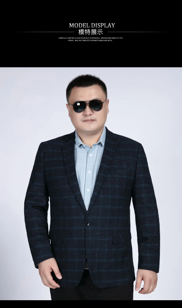 Размер 8XL 7XL 6XL осенне-зимний мужской блейзер английский стиль Клетчатый Блейзер Masculino Свадебный повседневный мужской Блейзер пиджак костюм